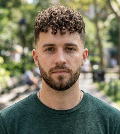 Curly Taper Fade