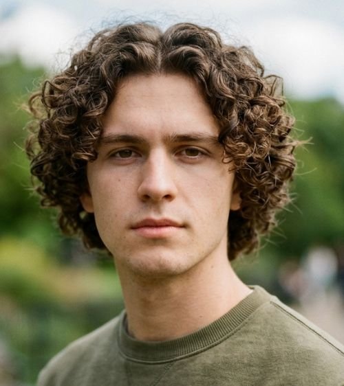 Middle Part Curly Hair